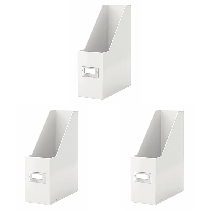 Leitz Magazine File, A4, Click and Store Range 60470001 - White (Pack of 3) White A4 Magazine File (Pack of 3)