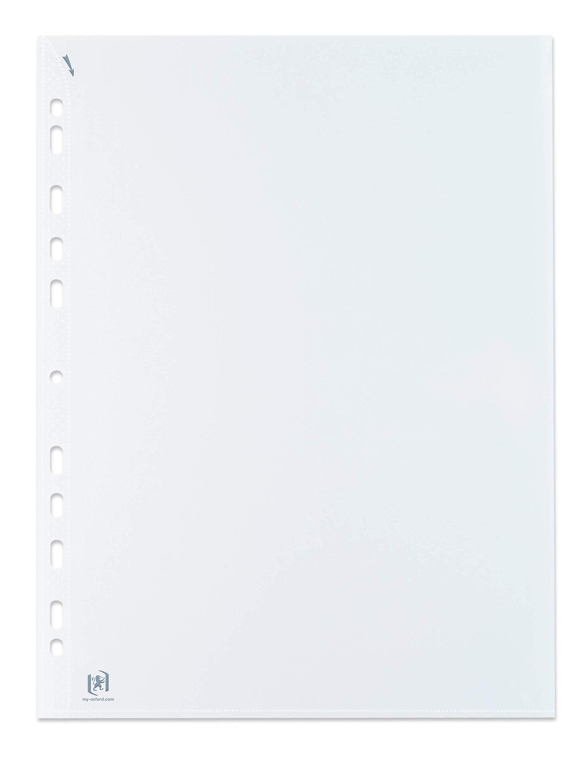OXFORD, Punched Pockets A4, Glass Clear, 100 Poly Pockets