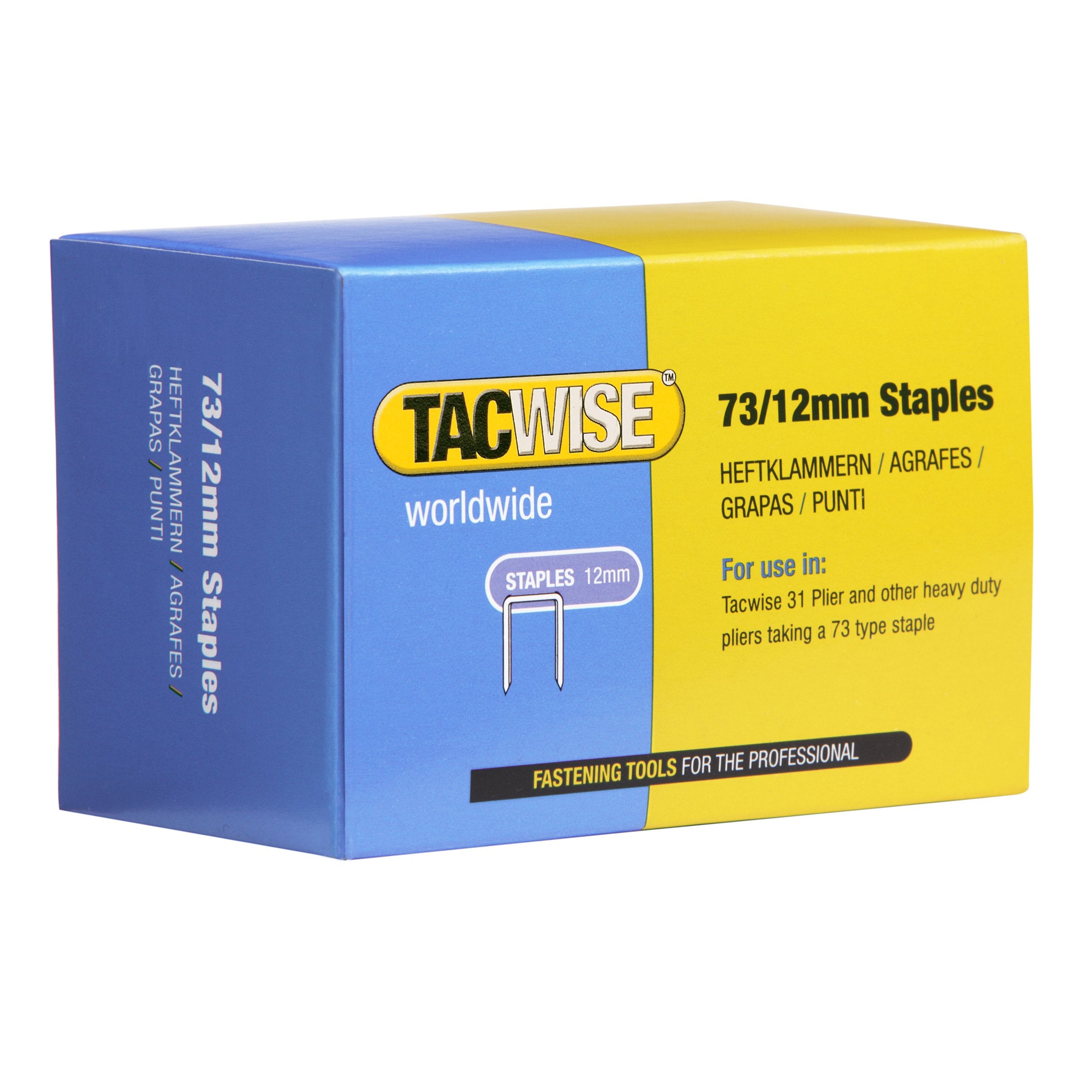 Tacwise 73/12mm Staples Galvanised Chisel Point (Pack of 5000
