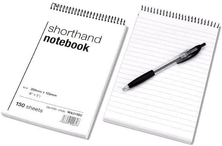 Whitebox Spiral Shorthand Notebook (80 Leaves) - Pack of