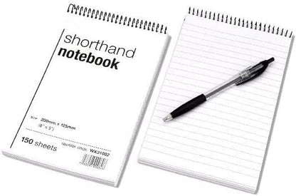 Whitebox Spiral Shorthand Notebook (80 Leaves) - Pack of