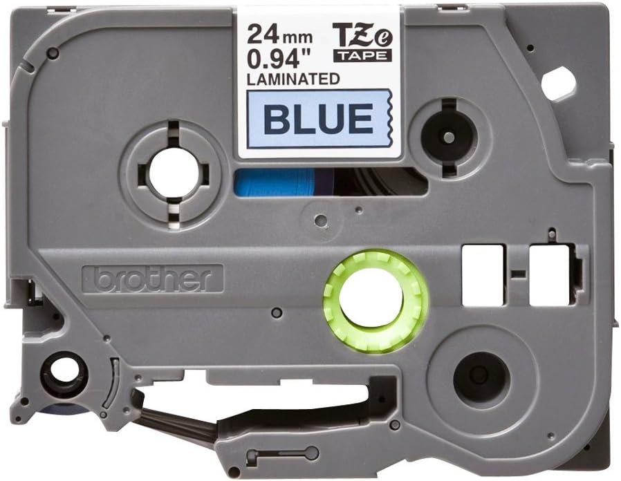 Brother TZe-551 Labelling Tape Cassette, Laminated, Brother Genuine Supplies - Black on Blue, 24 mm (W) x 8 m (L