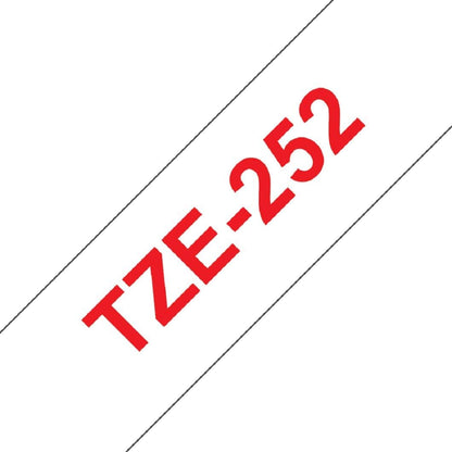 Brother TZe-252 Labelling Tape Cassette, 24 mm (W) x 8 m (L), Laminated, Brother Genuine Supplies