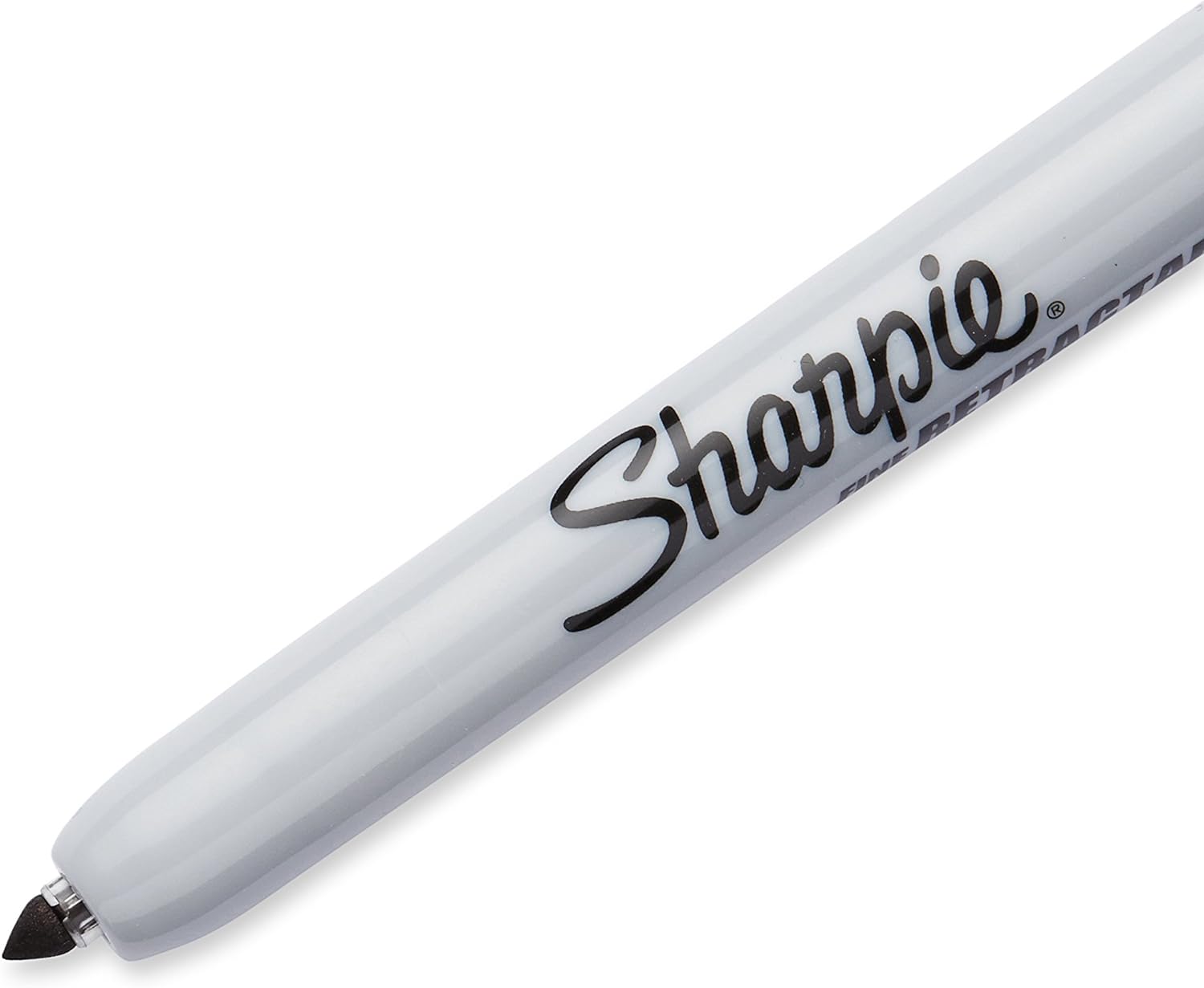 Sharpie Retractable Permanent Markers | Fine Point | Black | 12 Count
