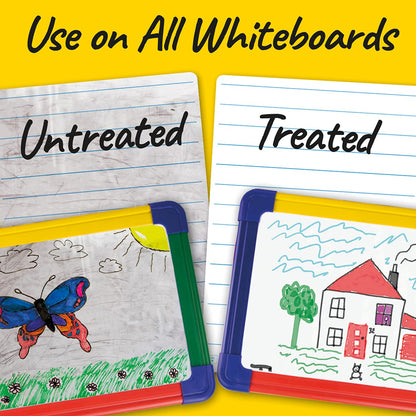 Show-Me Whiteboard Eraser Pack, Mini Erasers for Drywipe Boards & Chalkboards in Schools & Show-Me MAGIX Whiteboard Cleaner, Versatile & Easy-to-Use Whiteboard Cleaner