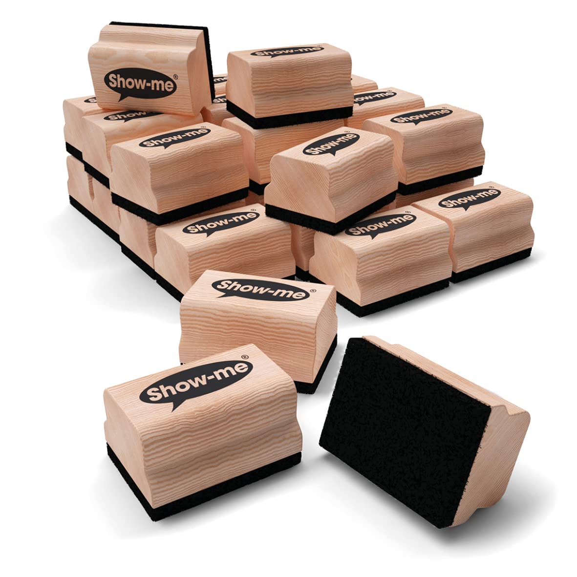 Show-Me Whiteboard Eraser Pack, Mini Erasers for Drywipe Boards & Chalkboards in Schools & Show-Me MAGIX Whiteboard Cleaner, Versatile & Easy-to-Use Whiteboard Cleaner