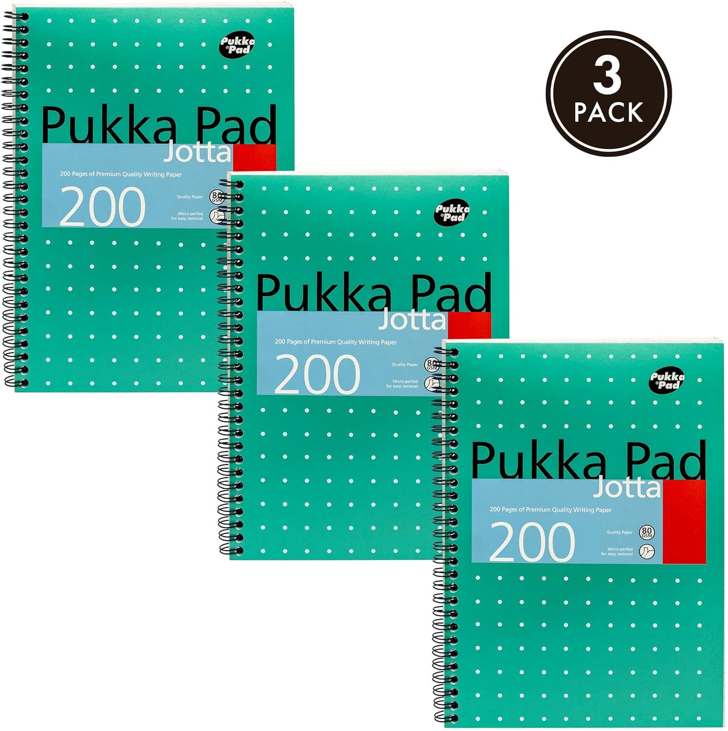 Pukka Pad Metallic Cover Wirebound Jotta Notebook B5 (Pack of 3