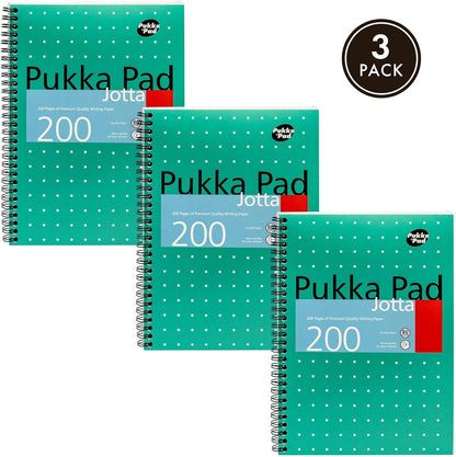 Pukka Pad Metallic Cover Wirebound Jotta Notebook B5 (Pack of 3
