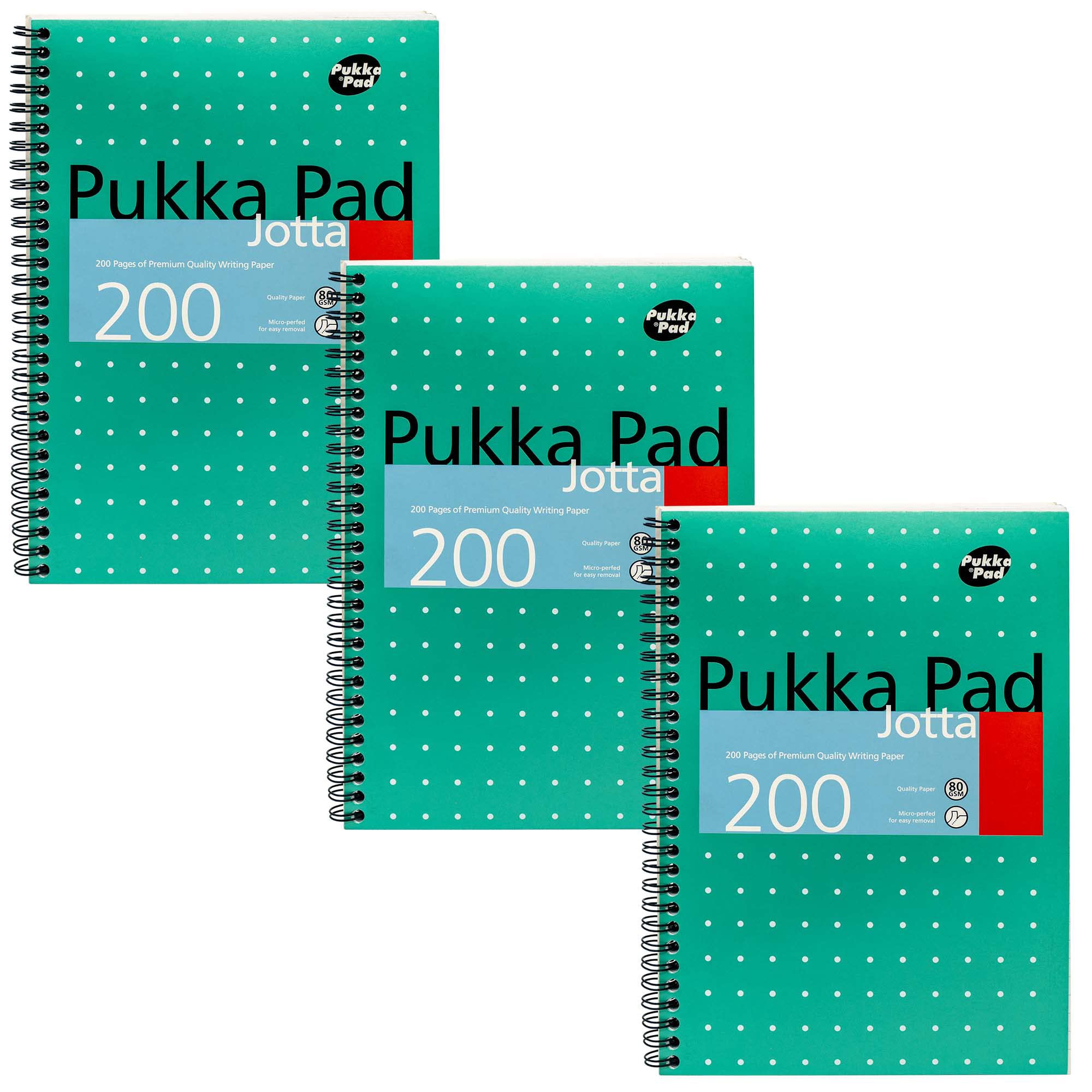 Pukka Pad Metallic Cover Wirebound Jotta Notebook B5 (Pack of 3