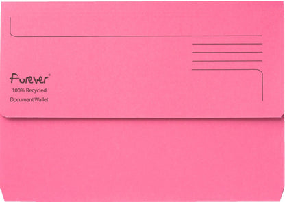 Exacompta Forever Document Wallets, 290 gsm, Foolscap - Pink
