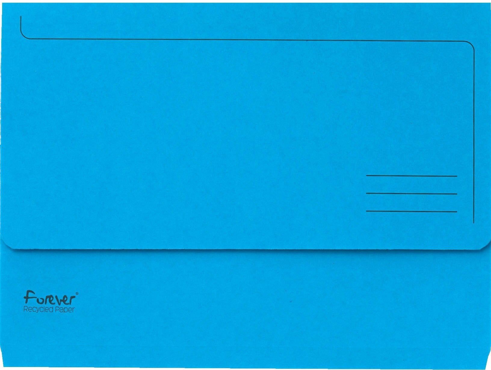 Exacompta Forever Document Wallets, 290 gsm, Foolscap - Blue