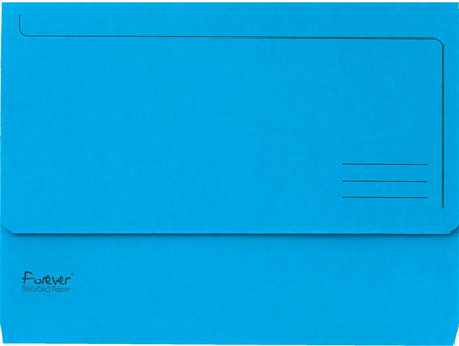 Exacompta Forever Document Wallets, 290 gsm, Foolscap - Blue