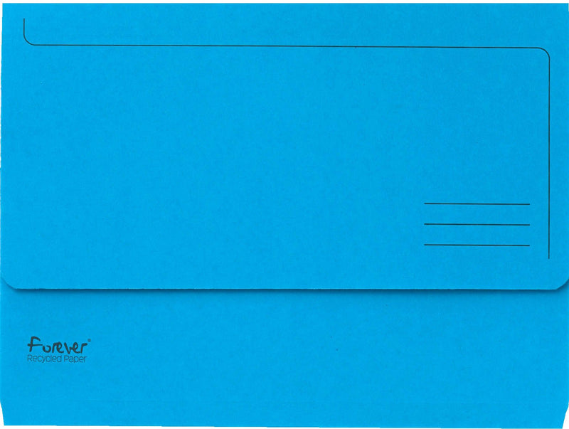 Exacompta Forever Document Wallets, 290 gsm, Foolscap - Blue