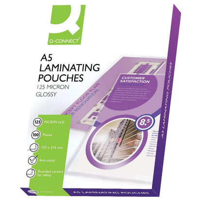 Q-Connect A5 Laminating Pouch 125 Micron (Pack of 100) KF04108