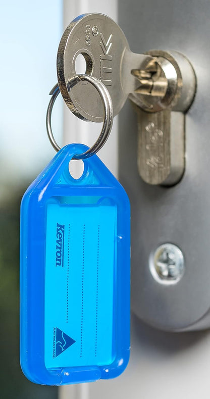 Kevron Plastic Clicktag Key Tag Blue (Pack of 100) ID5BLU100