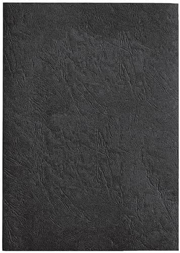 Q-Connect A4 Binding Comb Covers Leathergrain - Black (Pack of 100