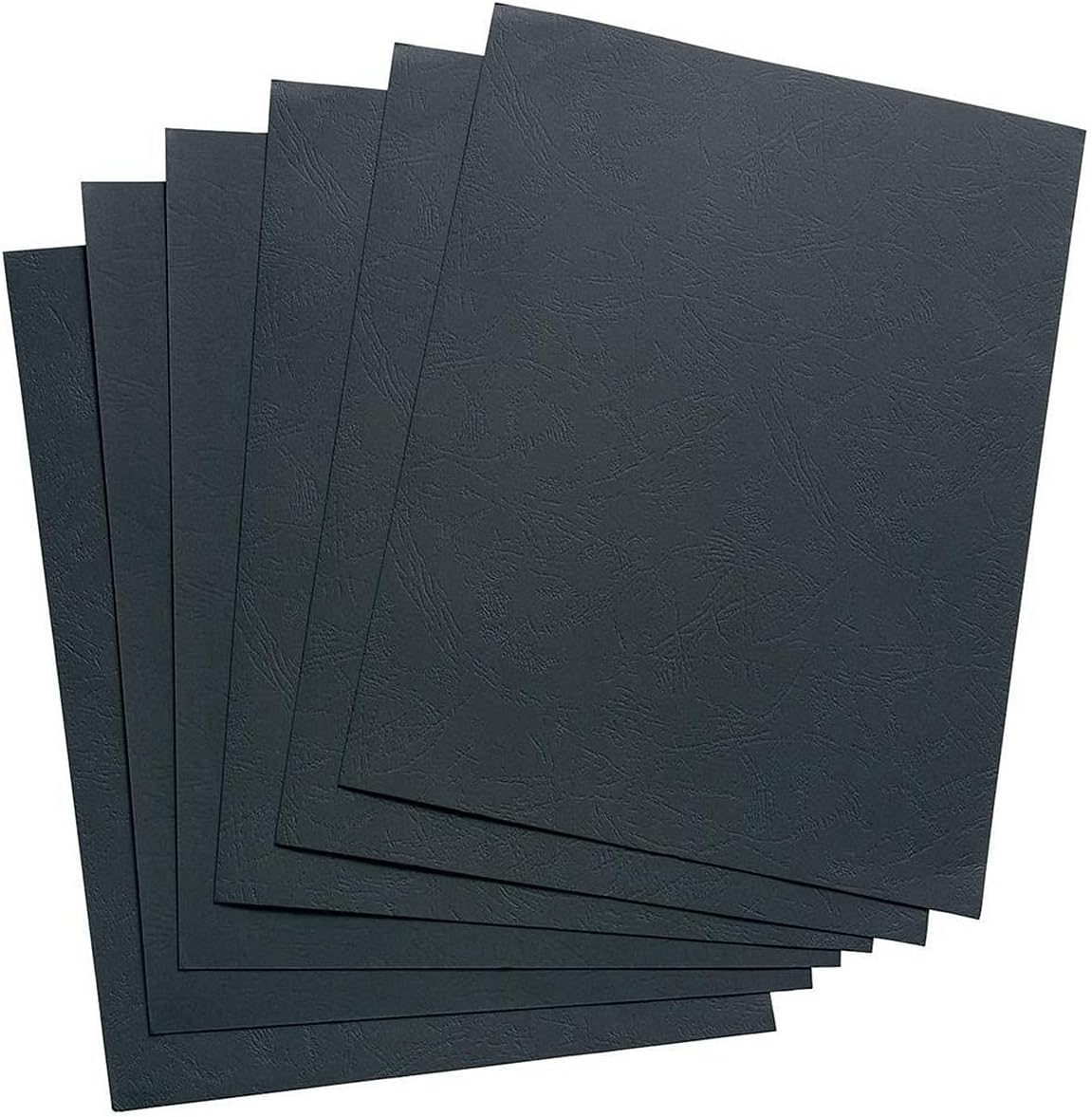 Q-Connect A4 Binding Comb Covers Leathergrain - Black (Pack of 100