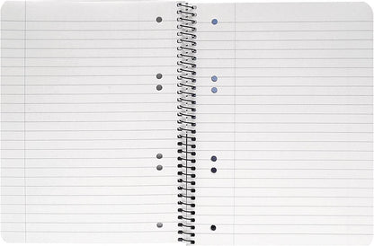 Q-Connect Spiral Bound Polypropylene Notebook 160 Pages A5 Blue (5 Pack) KF10034