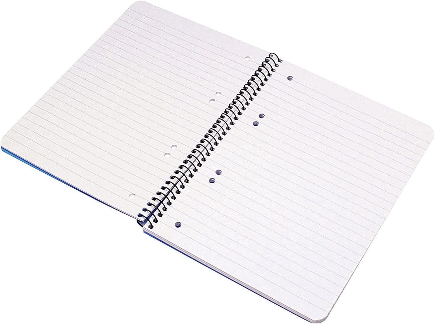 Q-Connect Spiral Bound Polypropylene Notebook 160 Pages A5 Blue (5 Pack) KF10034