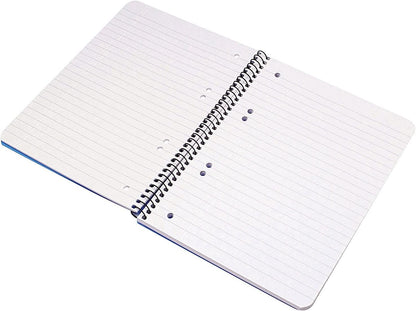 Q-Connect Spiral Bound Polypropylene Notebook 160 Pages A5 Blue (5 Pack) KF10034