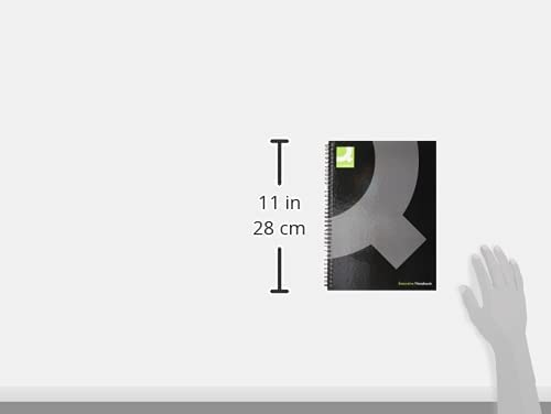 Q-Connect Hardback Wirebound Book, A4, Black, Pack of 3