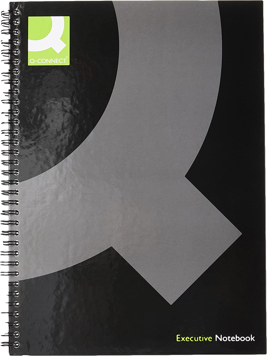 Q-Connect Hardback Wirebound Book, A4, Black, Pack of 3