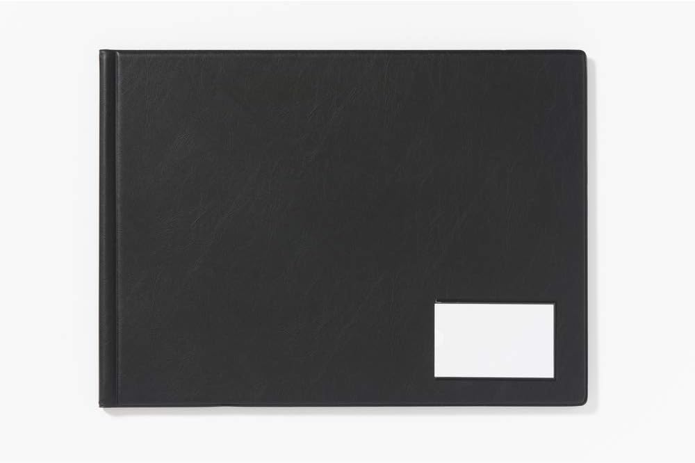 Exacompta - Ref GDB24/LZ - Guildhall Collection - Premium Display Book - Suitablde for A3 Landscape Documents, 24 Pockets, 48 Viewing Pages - Rigid Black PVC Cover