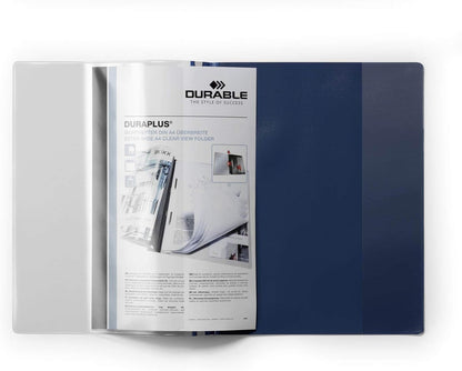 Durable DURAPLUS Presentation Folder | Pack of 25 A4 Folders | Black | Perfect For Storing Presentations, Quotations, Invoices, School Work, etc