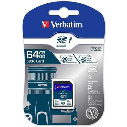 Verbatim Pro Sdxc 64Gb Memory Card