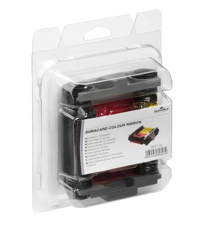Durable DURACARD Colour Ribbon for DURACARD ID 300 Printer - Prints up to 100 Photo Quality ID Cards - Easy to Install - Pack of 1