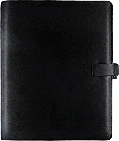Filofax A4 Metropol Organiser - Black &A4 Ruled Notepaper - White