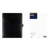 Filofax A4 Metropol Organiser - Black &A4 Ruled Notepaper - White