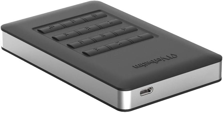 Verbatim 53401 1 TB Store 'n' Go Secure Portable HDD with Keypad Access - Black