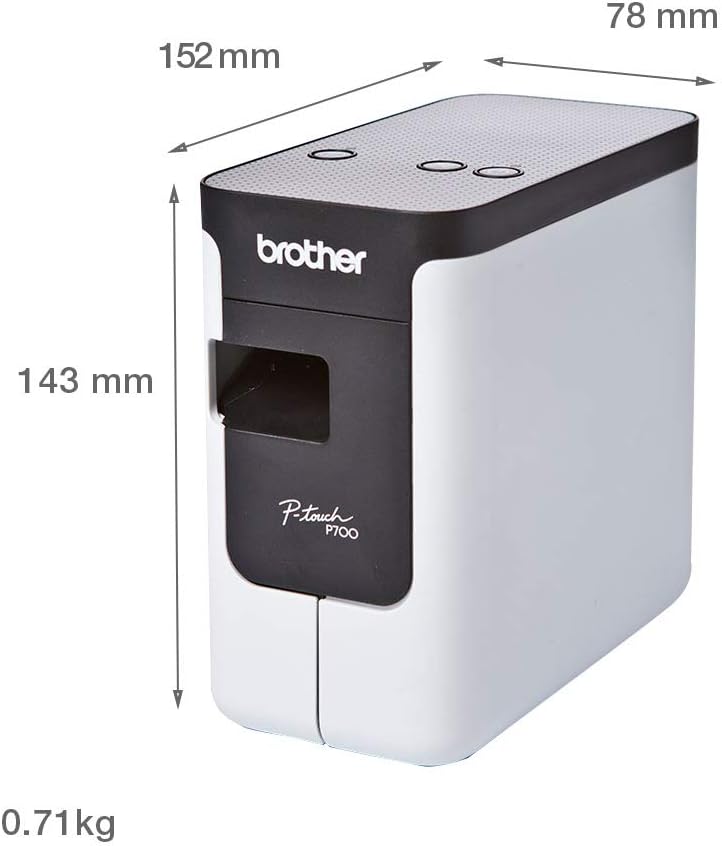 Brother PT-P700 Label Printer, P-Touch Labeller, PC Connected, Desktop