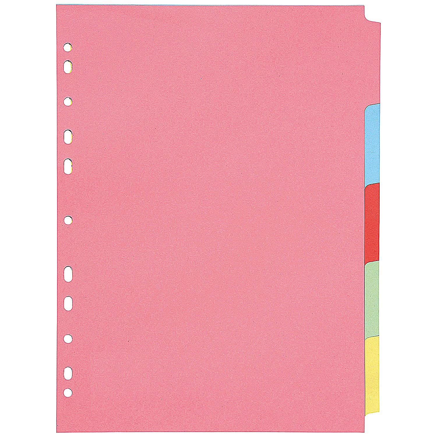 Q-Connect 5-Part Subject Divider Multi-Punched A4 KF2608