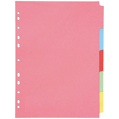Q-Connect 5-Part Subject Divider Multi-Punched A4 KF2608
