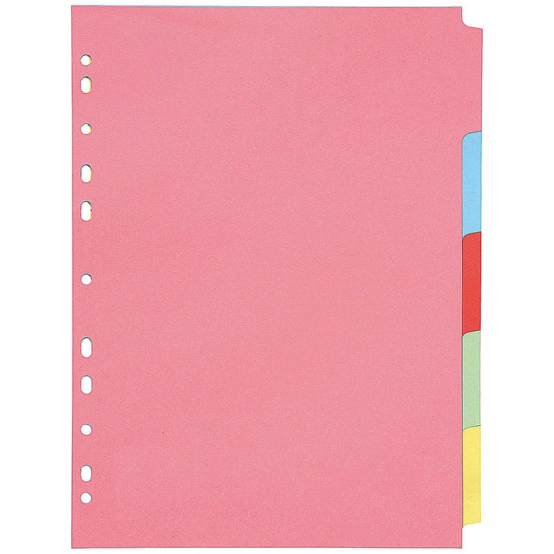 Q-Connect 5-Part Subject Divider Multi-Punched A4 KF2608