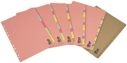 Q-Connect A4 15 Part Subject Divider KF01516 - Multicolor 15 Part