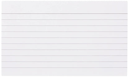 Q-Connect Record Card 127x76mm Ruled Feint White (100 Pack