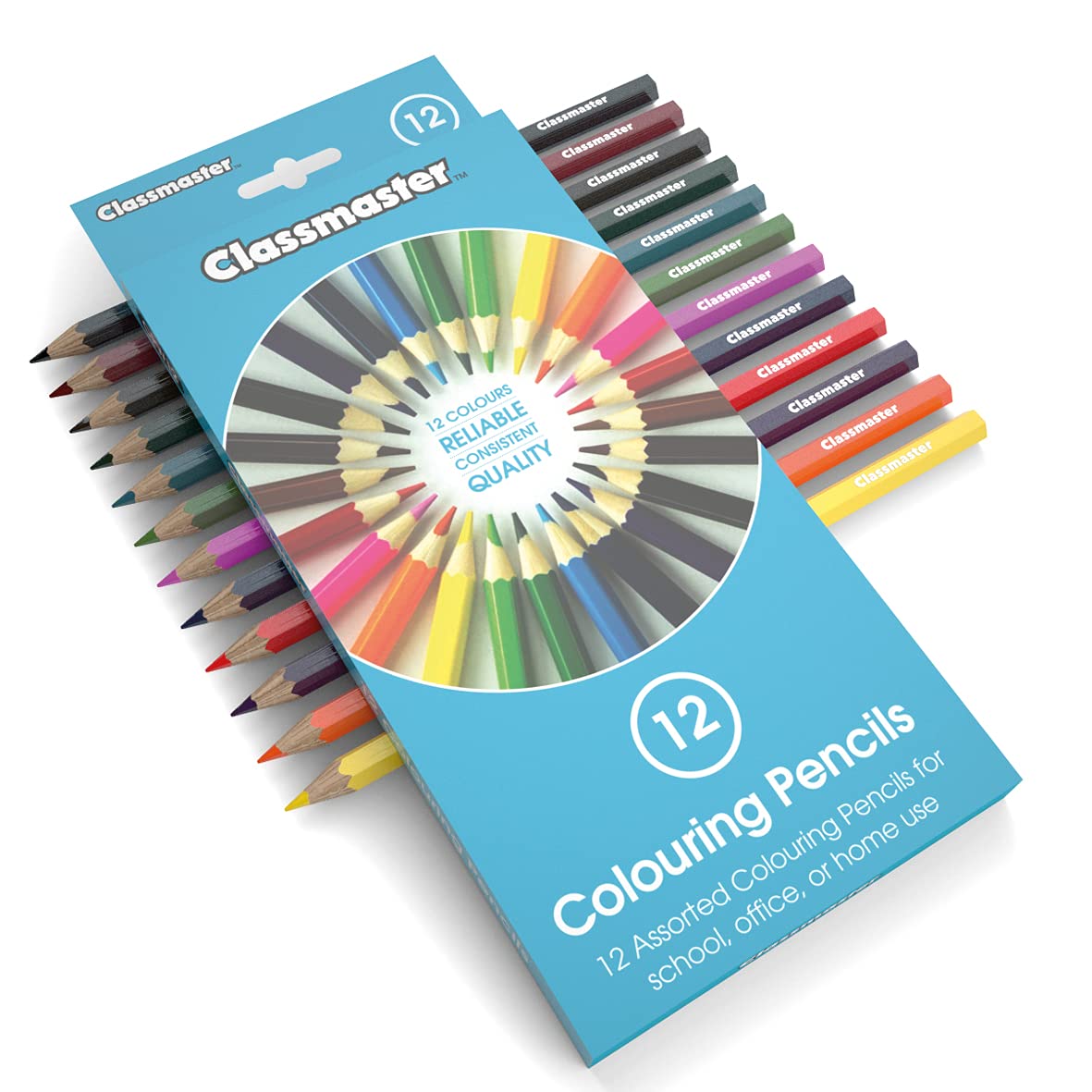 Classmaster Colouring Pencils For Adults & Kids, Long-Lasting Colouring Pencils For Children, Softer Leads For Perfect Colour Laydown, Pre-Sharpened - 12PK (Pack of 3