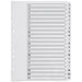Q-Connect KF01532 Index A4 Multi-Punched A-Z 20 Part Reinforced White Board Clear Tabbed