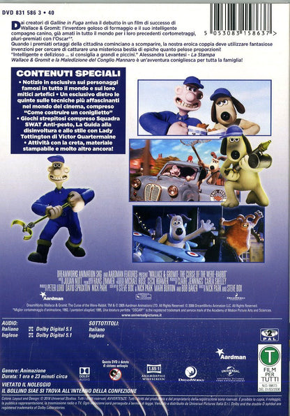 wallace & gromit - la maledizione del coniglio mannaro DVD Italian Import