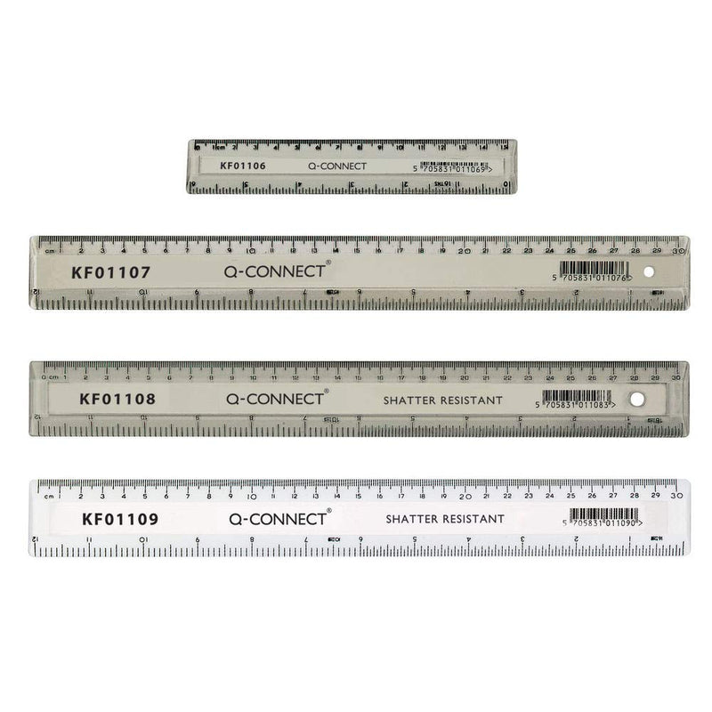 Q-Connect Ruler, 150 mm - Clear