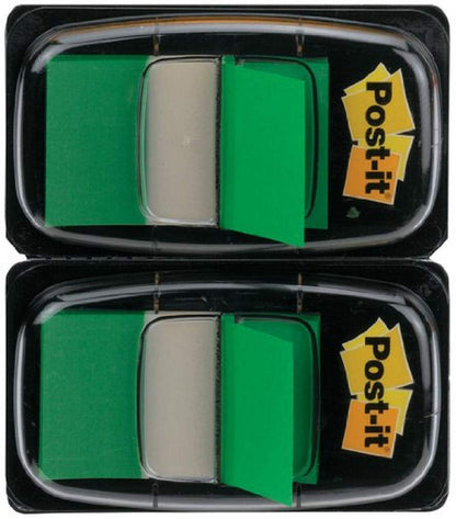 Post-it Index Flags - Dual Pack 25mm - Green (50 Flags x 2