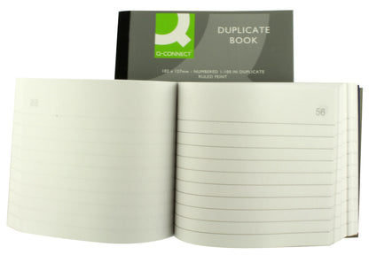 Q-Connect 4x5-inche Ruled Feint Duplicate Book