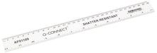 Q-Connect Ruler Shatterproof 300mm White (Inches on one side and cm/mm on the other