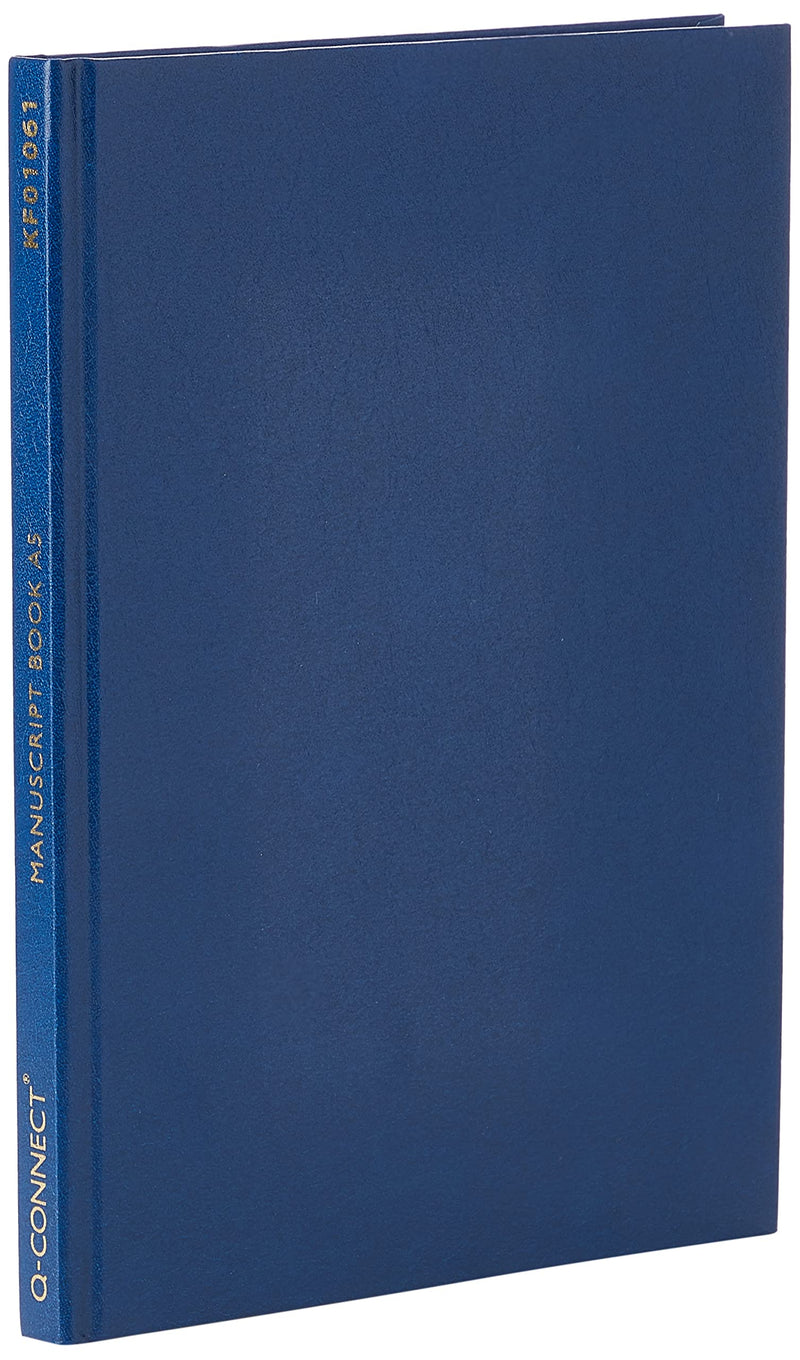 Q-Connect Dark Blue Feint Ruled Casebound Notebook 192 Pages
