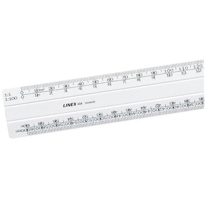 Linex 1:20:500 300mm Scale Rule Flat - White