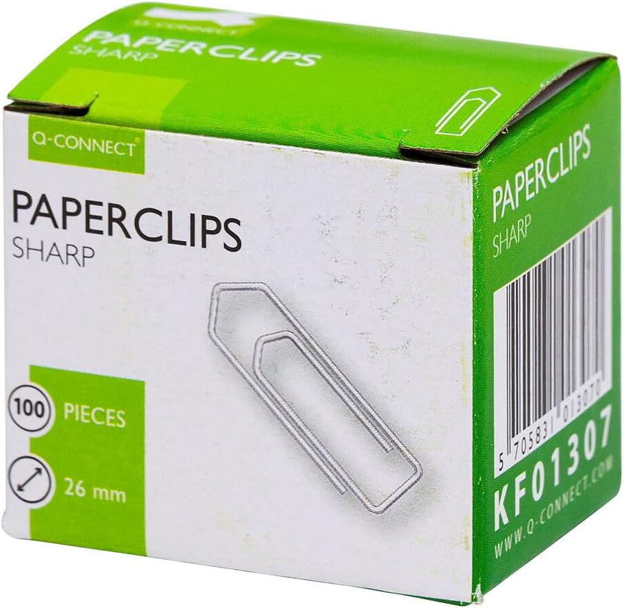 Q-Connect No Tear Paperclip, 26 mm KF01307Q