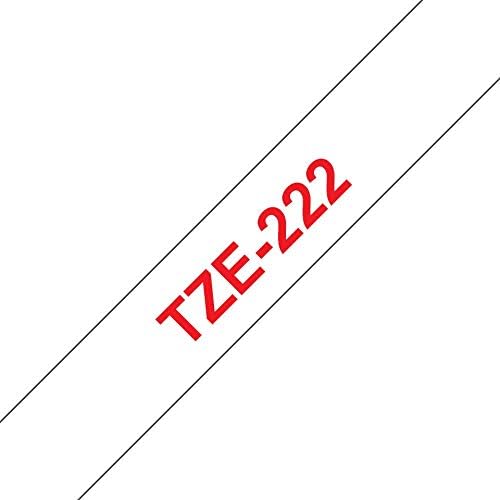 Brother TZe-222 Labelling Tape Cassette, 9 mm (W) x 8 m (L), Laminated, Brother Genuine Supplies